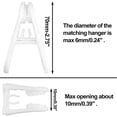 thumbnail image 3 of 50pcs Round Head PP Plastic Clip Round Tube Hanger Accessories Clothes Clip, 3 of 4