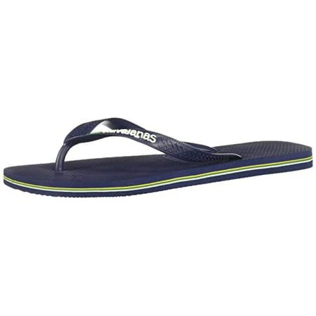 Havaianas brasil logo flip flops in navy