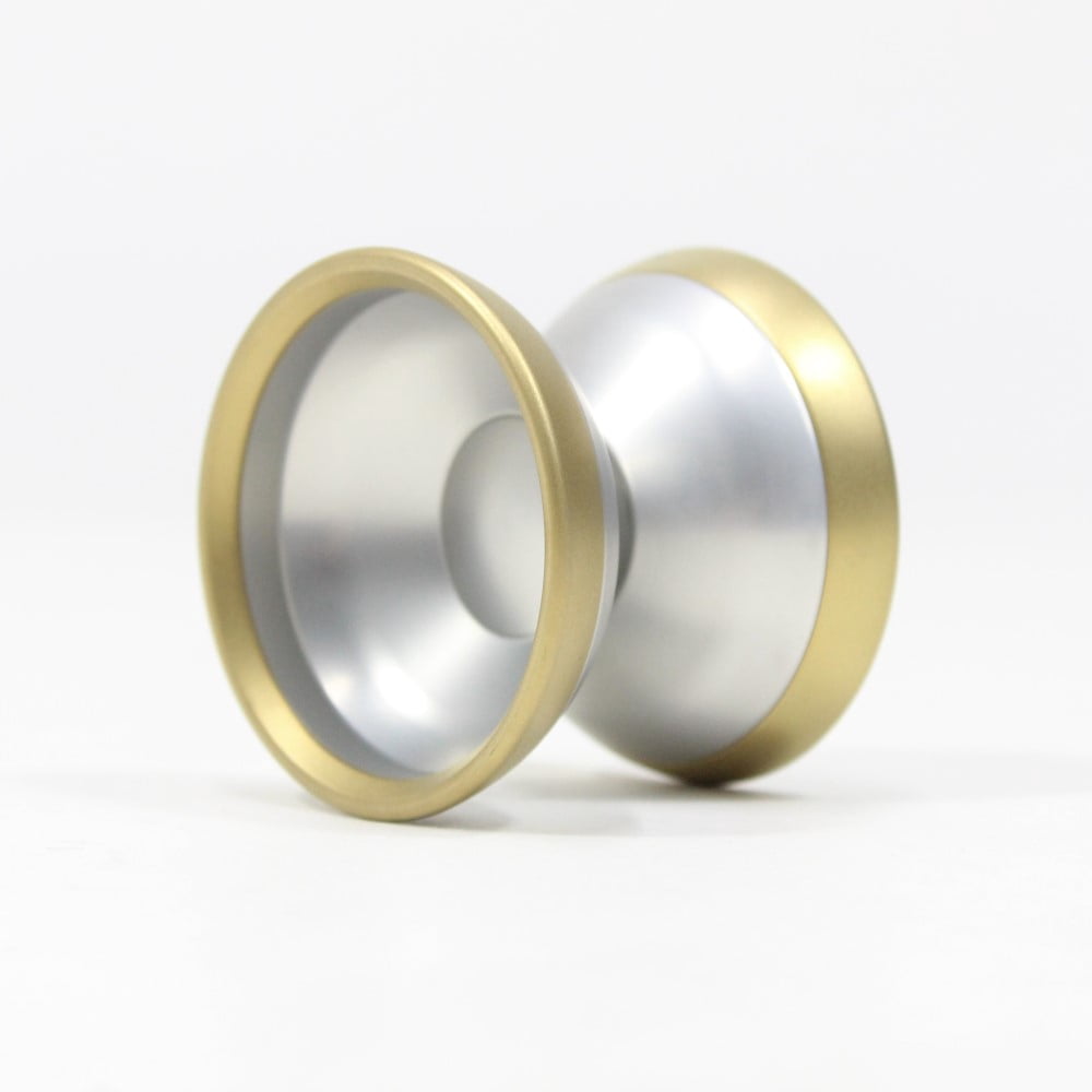 Yoyorecreation Tone Yo-Yo - Bi-metal - Czech technician Tony Šec Signature YoYo (Silver with Gold Rims)