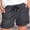 Grey, variant on Women Summer Casual Shorts Elastic Waist Comfortable Straight Fit Breathable Lace Up Rolled Hem Stylish Pocket Design