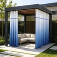 thumbnail image 4 of Linnome Waterproof Outdoor Curtain Single Sheet for Terrace Thickened Privacy Weather Protection Metal Rings for Porch Pergola 78.74x47.24 Inch, 4 of 6