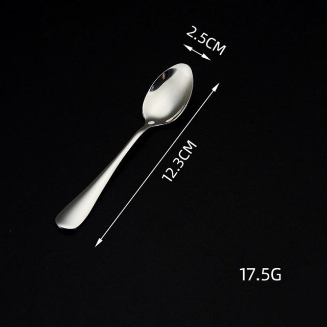 12pcs Stainless Steel Coffee Spoon Dinnerware Tea Spoon Silver Ice Cream Spoons Kitchen Accessories Bar Decoration Coffee Maker heqiyong LED