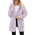 thumbnail image 6 of adaychics Fuzzy Cardigans for Women Oversized Open Front Fuzzy Long Hoodie Cardigan with Pockets for Dating Streetwear, 6 of 6