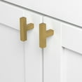 thumbnail image 3 of GlideRite 2 in. Solid Square Cabinet T-Knob, Brass Gold - 21683-T-BG, 10 Pack, 3 of 4