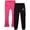 Black Cargo/Fuchsia Flare, variant on Real Love Girls' Sweatpants - 2 Pack Soft Fleece Casual Jogger and Cargo Pants for Girls (7-16)