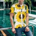 thumbnail image 6 of Uemuo Sunflowers Print Mens Polo Shirts Baseball T-shirt Performance Short Sleeve Golf Shirt Moisture Wicking Athletic Casual Collared T-Shirt-XX-Large, 6 of 7