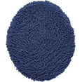 thumbnail image 2 of Better Trends 18"x20" Premium Toilet Lid Cover 100% Cotton Tufted Bathroom Rug Water Absorbent Reversible Machine Washable Navy - Edge Collection, 2 of 4