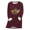 thumbnail image 1 of HKEJIAOI Sweat-shirts Femme Col Rond Graphique Mi-Lourd Long Sleeve Shirt, 1 of 3