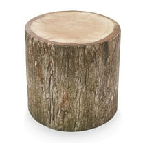 Delsit Lightweight Woody Tree Trunk Looking Outdoor Indoor Pouffe Ottoman