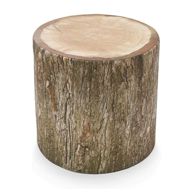 Delsit Pouf Ottoman Léger Woody Aspect Tronc d'Arbre Extérieur Intérieur