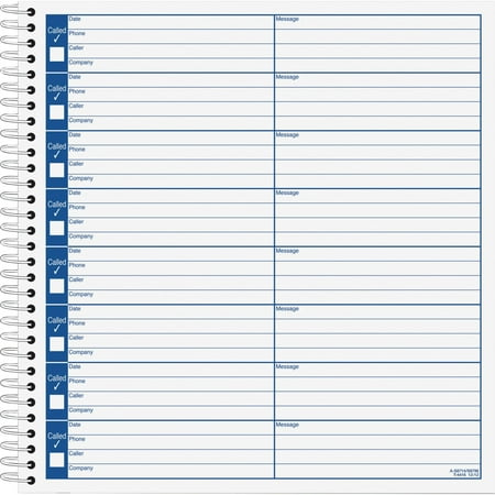 Adams Voice Mail Log Book