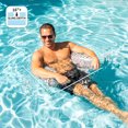 thumbnail image 3 of Big Joe Lux Bali Sling Pool Float, Black and White Cape Stripe, Premier Mesh, Durable UV Protected Polyester Blend, No Inflation Needed, 3 of 8