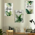 thumbnail image 4 of 3pcs Wood Grain Green Leaf Wall Stickers,Home Living Room, Bedroom, Entrance, Wardrobe, Background Wall Decorations, 4 of 9
