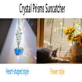 thumbnail image 2 of 2Pcs Crystal Suncatchers Rainbow Maker Flower Heart Hanging Decoration for Windows Outdoor Home Garden, 2 of 8