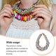thumbnail image 4 of Gargantilla Vintage Minnieouse Collar bohemio con cadena gruesa colgantes joyería de moda para boda fiesta de cumpleaños Blanco, 4 of 6