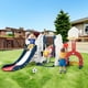 thumbnail image 1 of 7 en 1 Juego de toboganes y Columpios para Interiores, Juego no Empotrado para niños con Columpio Ajustable, aro de Baloncesto, fútbol, Golf, Juego de Lanzamiento de Anillos, 1 of 10