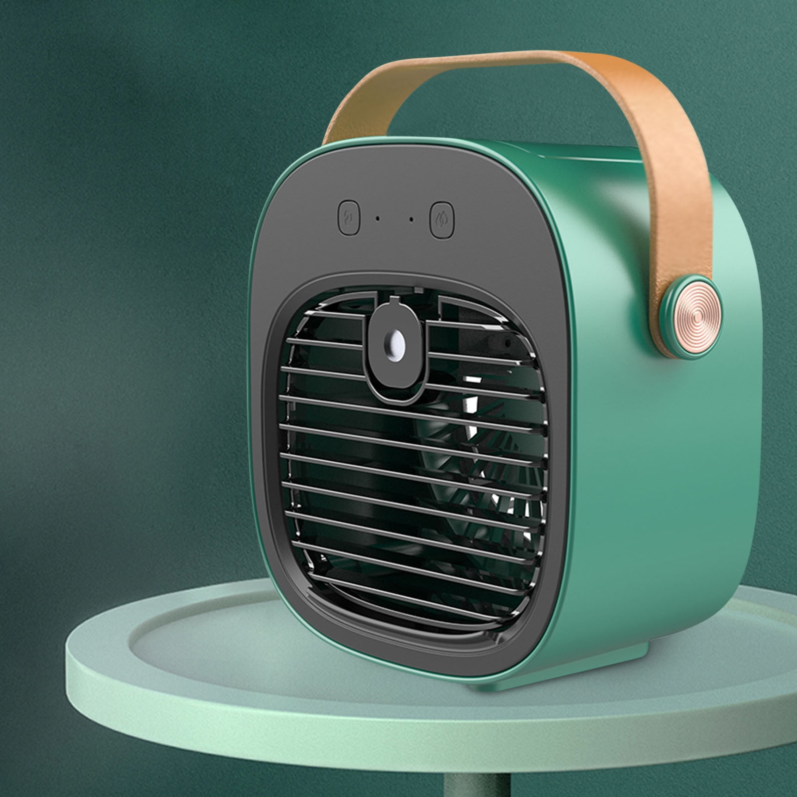 Yhmxh Portable Fan Portable Air Conditioner 3 Speeds Duration 5-10 hrs, Quiet Desk Cooling Fan, Mini Air Conditioner Fan for Home, Bedroom, Travel, Office, Outdoor, Indoor
