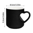 thumbnail image 3 of Heart-Shaped Color Changing Magic Ceramic Mug Funny Color Changing Coffee Cup with Handle That Reveals Surprise Design When Filled with Hot Beverage Romantic Gift for Couples, 3 of 9