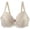 Beige, variant on Push Up Lace Bra for Women Underwire Plus Size Comfortable Brassiere White XXL