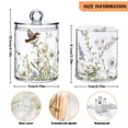 thumbnail image 3 of Vintage Leaves Butterflies Birds Florals Translucent Plastic Cans Storage Canisters with Lid Set of 2, 3 of 7