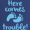 thumbnail image 2 of CafePress - Here Comes Trouble Maternity T Shirt - Maternity Dark T-Shirt, 2 of 3