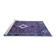 thumbnail image 2 of Ahgly Company Machine Washable Indoor Round Persian Blue Traditional Area Rugs, 5' Round, 2 of 4