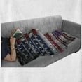 thumbnail image 6 of Pride Soft Flannel Fleece Throw Blanket, Grunge Dark Brick Wall Background American and Rainbow Flag Painted Together, Cozy Plush for Indoor and Outdoor Use, 60" x 80", Multicolor, by Ambesonne, 6 of 6