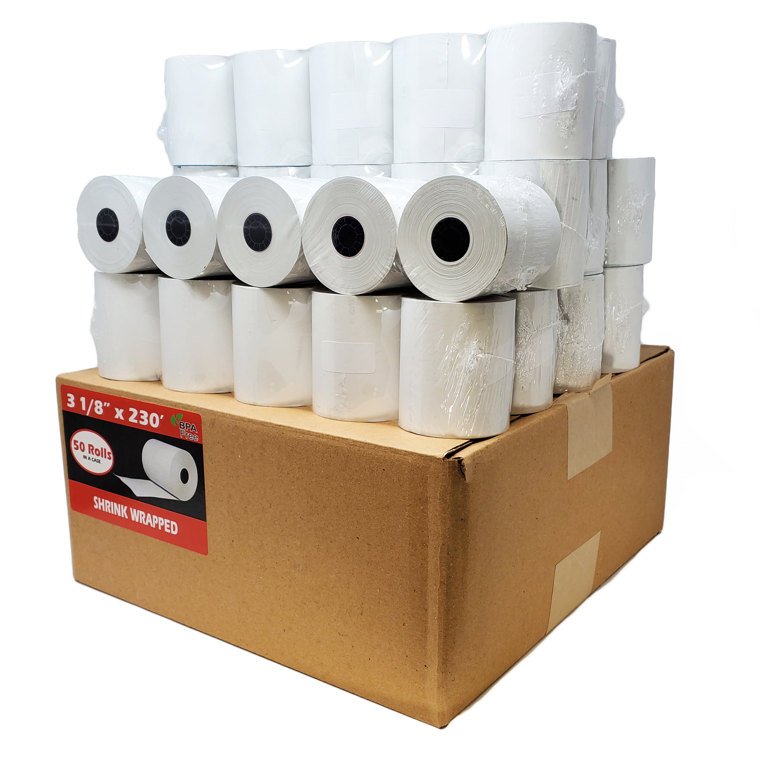 32 Pack Super Saver Pack from RegisterRoll Thermal Cash Register POS Paper Rolls 3 1/8 x 230 Made in USA 