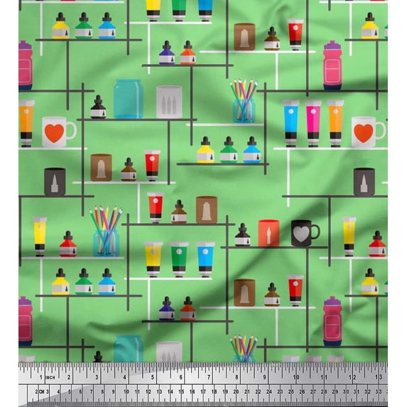 Soimoi Cotton Voile Fabric Paper Boat Art & Craft Print Fabric by The Yard 56 Inch Wide