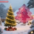 thumbnail image 2 of Metal Hanging Christmas Tree Wind Decorations - Vibrant Fireworks Design Colorful Garden Spinners for Festive Yard Decor, 2 of 7
