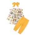 thumbnail image 3 of MEZZALL Girls Floral Outfits Sets Toddler To Big Kid Dress With Pants And Bandana Casual Summer Fall Play Clothes For Everyday Cute Baby Dailywear, 3 of 9