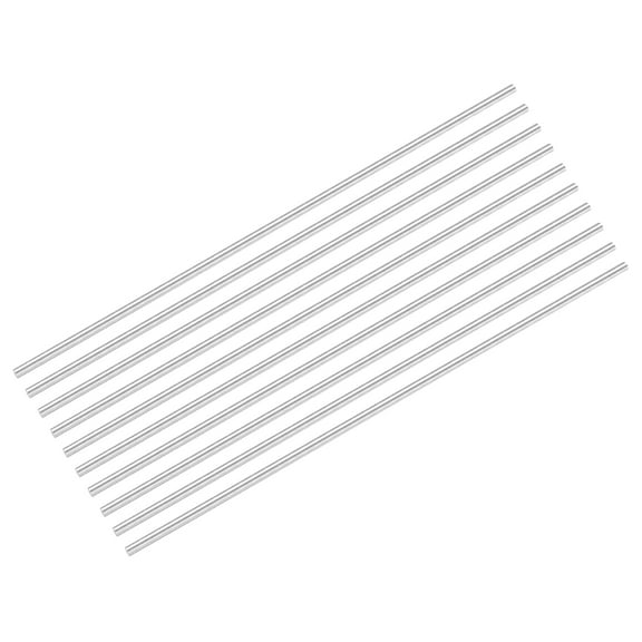 Uxcell 20 Pcs Aluminum Rods, 1/8" Dia 8"Long Solid Round Rod Stick 6061 Extruded Lathe Bar Stock Aluminum Metal Rods