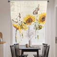 thumbnail image 3 of Farm Sunflowers Balloon Curtains for Windows, Bedroom Curtains 54 Inch Length, Retro Flowers Butterfly Botanical Beige Tie Up Curtains Panels Thermal Insulated Bathroom Curtains Window 42"x54", 3 of 8