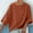 Orange, variant on Summer Tops For Women Sevevn Women's Casual Solid Colour 3/4 Sleeved Round Neck Summer Fashionable Blouse