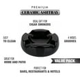 thumbnail image 3 of JUNWELL Cigar Ashtray Outdoor Cigarette Ash Tray – Round 5.9 inch Ceramic Ashtrays Black Glossy Cigar Rest for Indoor, Outdoor, Patio, Home, Office Use – Cigar Accessories Gift Set for Men and Women, 3 of 5
