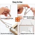 thumbnail image 4 of HOME MASTER Matériel Fil de Suspension Réglable pour Photos, Kit de Cadre de Miroir 2 Pcs 2m X 1.5mm Corde en Acier Inoxydable Robuste pour Suspendre des Photos, Miroirs, Lampes Légères, Supporte jusqu'à 44lbs, 4 of 8