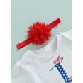 thumbnail image 6 of Genuiskids My First 4th of July Baby Girl Outfit Tulle Tutu Dress Romper+Star and Stripe Leg Warmer+Headband 3Pcs Newborn Clothes 0-18M, 6 of 9
