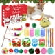 thumbnail image 1 of Calendario de Adviento de Navidad con Cuenta Regresiva, Juguete para Gatos con Lazos y Cascabeles, Juguete para Entretenerse y Aliviar El Aburrimiento, Calendario Navideño de 24 Días., 1 of 7