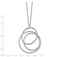 thumbnail image 3 of Auriga Fine Jewelry 925 Sterling Silver Rhodium Brushed and Polished Necklace for Men 35.5", 3 of 5