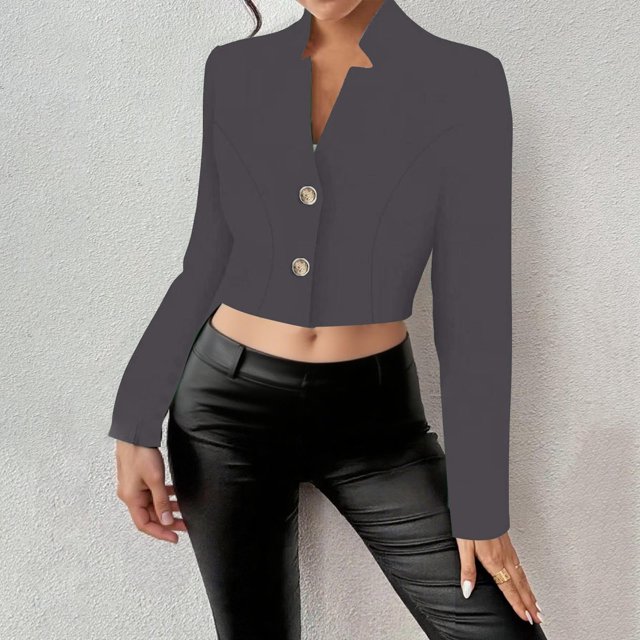 Wensltd Blouses pour Femmes Manches Longues Col Rabattu Manteau à Boutons à la Mode