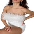 thumbnail image 3 of PENGXIANG Women Bodycon Strapless Mini Dress Ruched Sleeveless Tube Dress Cutout Off Shoulder Short Dresses, 3 of 6