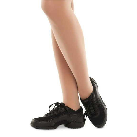 Danshuz Adult Black Split Sole Variable Lace Sling Sneakers 4 Womens