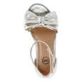 thumbnail image 3 of Wonder Nation Toddler, Little, and Big Girls Bow Heeled Sandals, 3 of 6