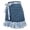 Blue, variant on Upcycled Denim Apron With Lace Trim, Jean Apron For Garden Cooking Lovers, Vintage Style Kitchen Workwear (Blue ,43*37CM)
