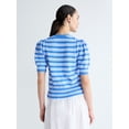 thumbnail image 3 of Free Assembly's Women's Cotton Crochet Cardigan Sweater with Puff Sleeves, Sizes XS-4X, 3 of 5