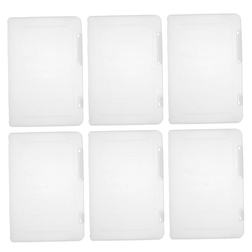WHAMVOX  6 Pcs Clear Bins Storage Organization Organizer File Box Office