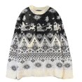 thumbnail image 2 of Puntoco Suéter Mujer Navidad Papá Noel Estampado Cuello Redondo Manga Larga Suéter Tops Navidad Liquidación Puntoco Puntoco-3636, 2 of 3