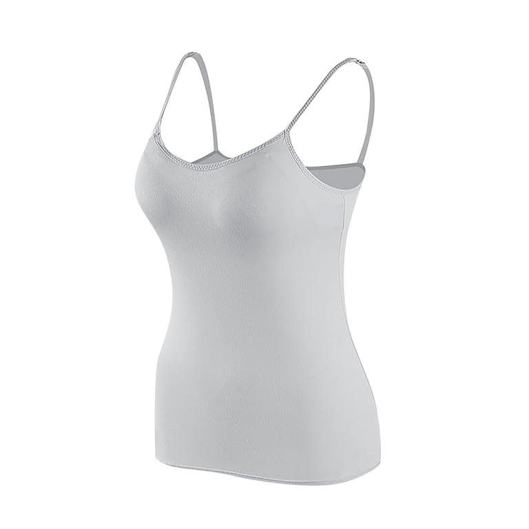 Lmnyox Women's Padded Camisoles Breathable Soft Undershirt