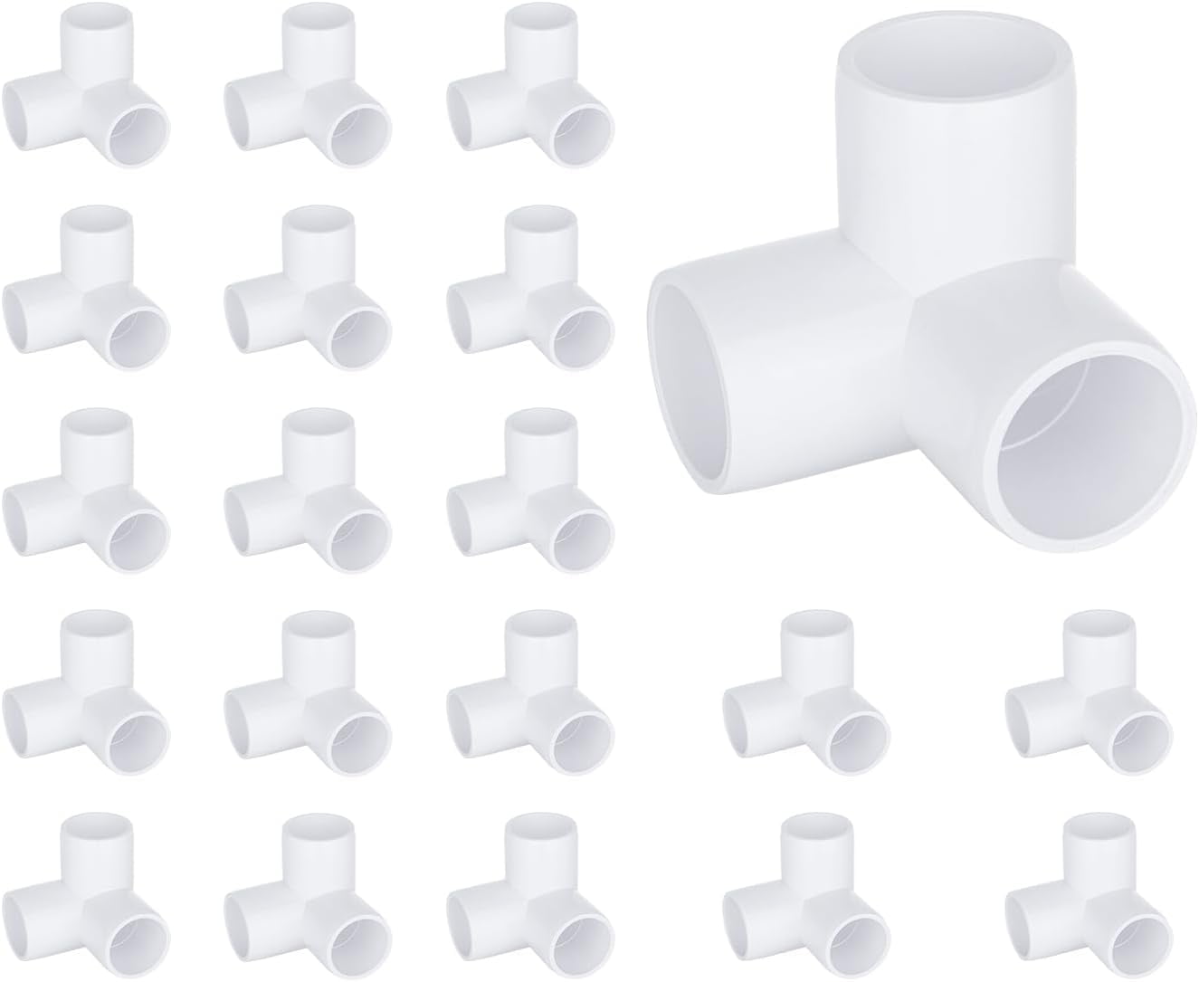 shiyou-20-Pack 3 Way PVC Fittings 1/2 Inch, Furniture Grade PVC Pipe ...