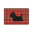 thumbnail image 2 of DouZhe Red Plaid Black Scottish Terrier Rugs Doormat, Non-Slip Machine Washable Carpets Floor Door Mat , 36" x 24", 2 of 7